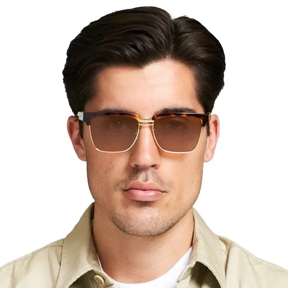 GUCCI SUNGLASSES GG0603S YELLOW SEE THROUGH MENS CLUBMASTER STYLE RX ABLE - Picture 14 of 16